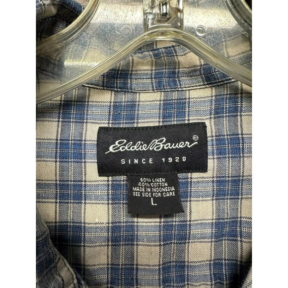 Eddie Bauer Men's Short Sleeve Button Up Size Large - Picture 2 of 3